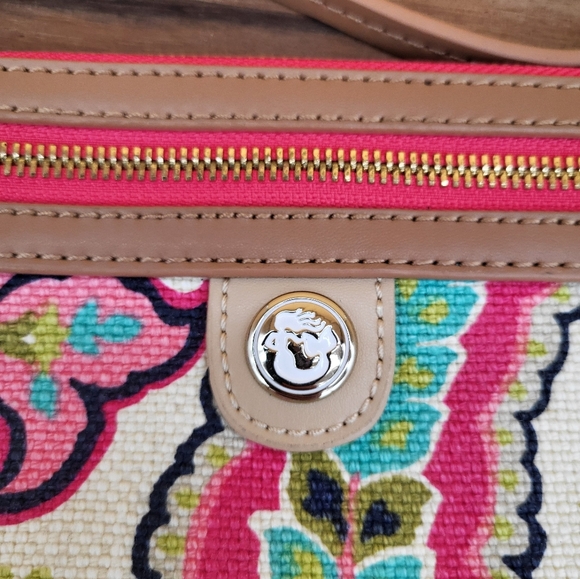Spartina Colorful Wristlet w/Tassel & Detachable Strap, Goldtone Finishes, NWOT